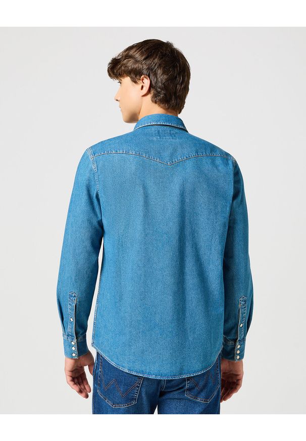 Wrangler - WRANGLER MĘSKA KOSZULA WESTERN SHIRT SEAFOAM SURF 112357194 W5B4008896