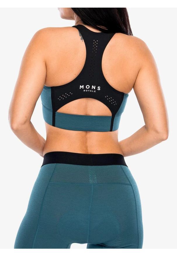 MONS ROYALE - Stanik sportowy Mons Royale Stratos Bra. Kolor: zielony