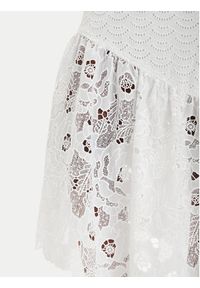 Guess Spódnica midi W6GD40 W1882 Biały Classic Fit. Kolor: biały. Materiał: bawełna #3