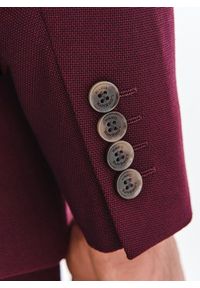 Pako Lorente - PAKO LORENTE – Bordowy garnitur męski. Kolor: czerwony. Materiał: poliester, wiskoza, elastan #8
