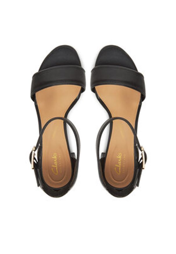 Clarks Sandały Ezoria Mae 26181295 Czarny. Kolor: czarny. Materiał: skóra