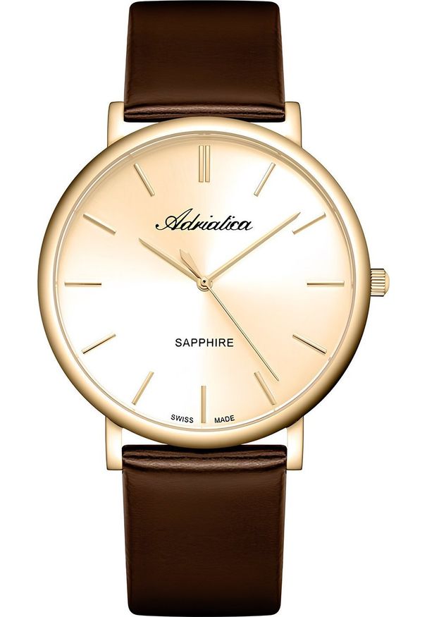 Zegarek Adriatica Zegarek męski Adriatica A8338.1B11Q brązowy. Kolor: brązowy