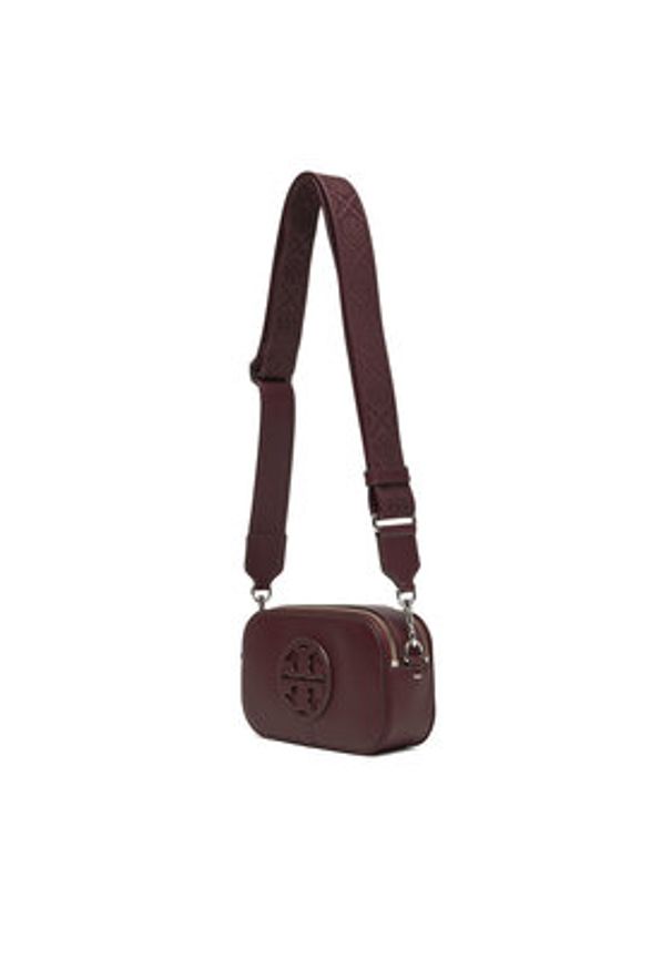 Tory Burch Torebka Mini Miller 171956 Bordowy. Kolor: czerwony. Materiał: skórzane