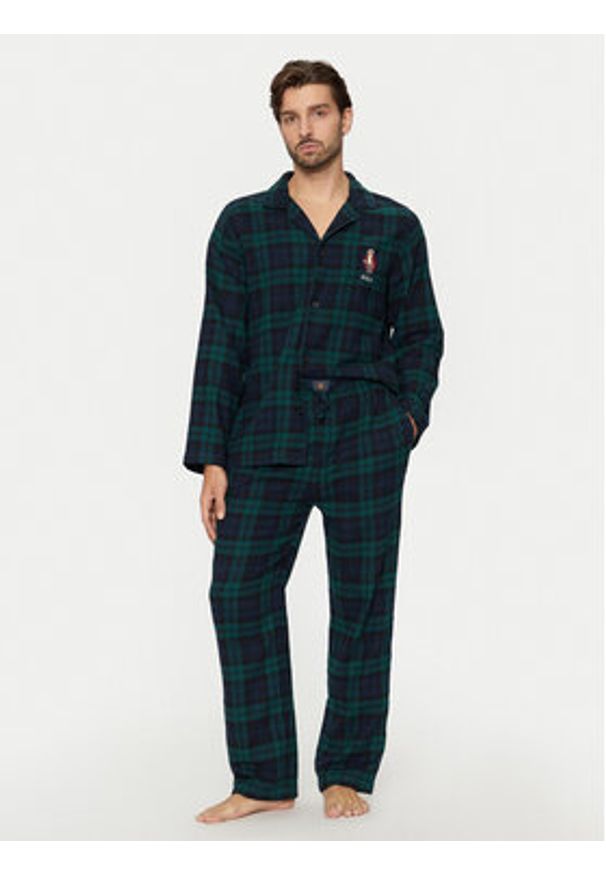 Polo Ralph Lauren Piżama 714915985002 Zielony Regular Fit. Kolor: zielony. Materiał: bawełna