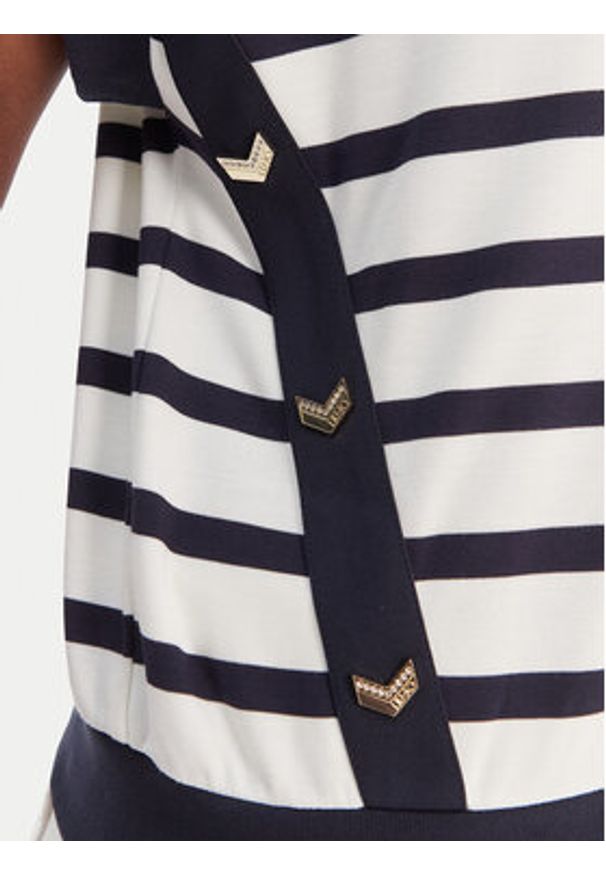 Liu Jo Sport Bluzka TA6084 J3867 Granatowy Relaxed Fit. Kolor: niebieski. Materiał: wiskoza. Styl: sportowy