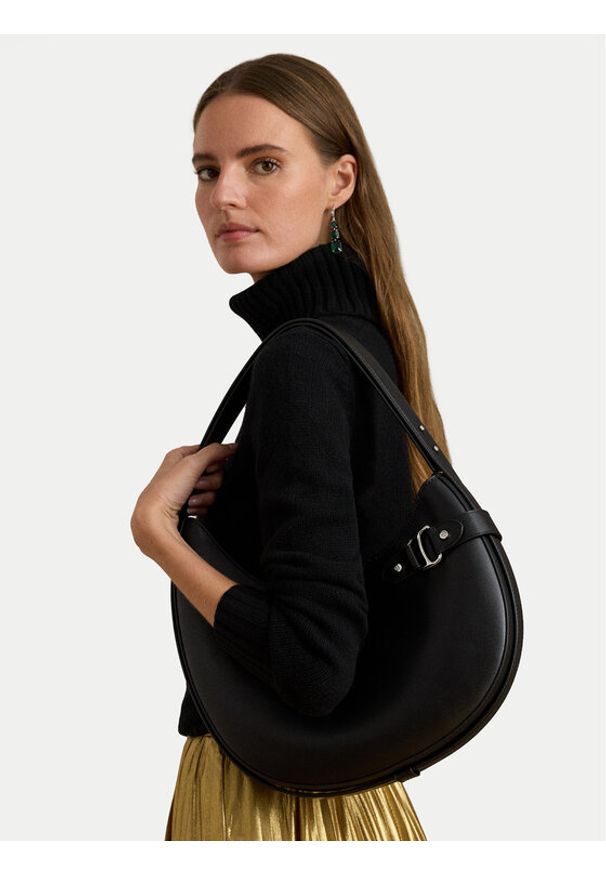 Lauren Ralph Lauren - LAUREN RALPH LAUREN Torebka 431980156002 Czarny. Kolor: czarny. Materiał: skórzane