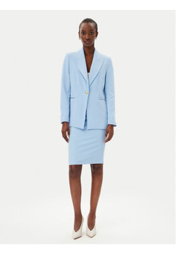 Maryley Spódnica ołówkowa 25EB701/43MA Błękitny Regular Fit. Kolor: niebieski. Materiał: syntetyk