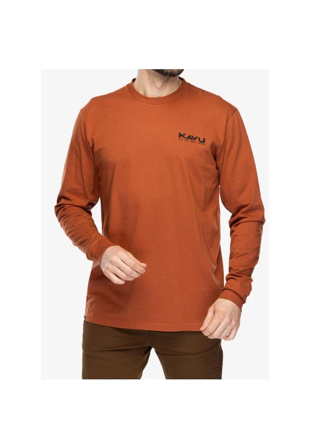 KAVU - Longsleeve męski Kavu LS Etch Art. Kolor: czerwony. Długość rękawa: długi rękaw