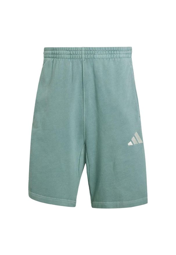 Adidas - Szorty ALL SZN French Terry Washed 8 Inch. Kolor: niebieski. Materiał: materiał