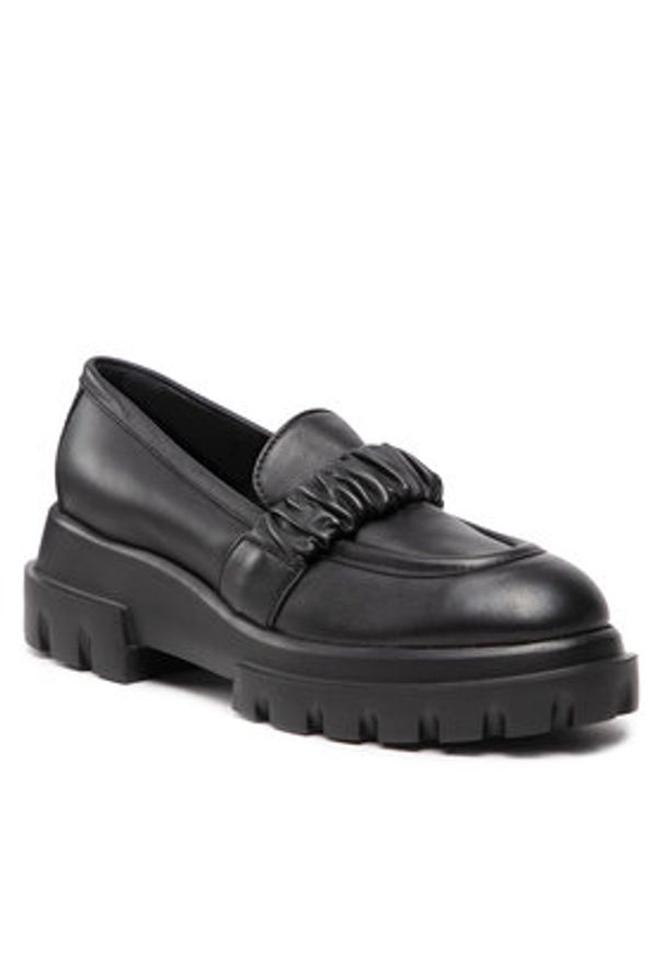 AGL Loafersy Celeste D756026PGKA0761013 Czarny. Kolor: czarny. Materiał: skóra