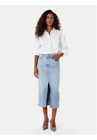 Guess Spódnica jeansowa W5YD1L D5QQ0 Niebieski Regular Fit. Kolor: niebieski. Materiał: bawełna, syntetyk #5