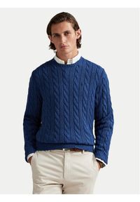 Polo Ralph Lauren Sweter 710775885532 Granatowy Regular Fit. Typ kołnierza: polo. Kolor: niebieski. Materiał: bawełna #1