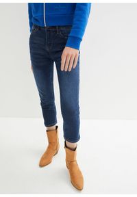 bonprix - "Dżinsy ""ultra-soft"" Slim Fit, dł. 7/8". Kolor: niebieski
