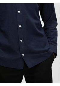 Selected Homme Koszula 16079052 Granatowy Regular Fit. Kolor: niebieski. Materiał: bawełna #6