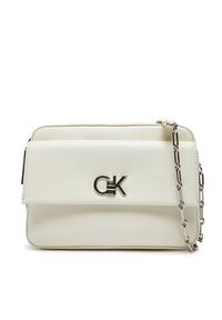 Calvin Klein Torebka Ck Re-Lock Pocket Camera Bag LV04F3102G Écru. Kolor: kremowy. Materiał: skórzane #4