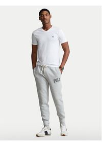 Polo Ralph Lauren T-Shirt 710671453008 Biały Custom Slim Fit. Typ kołnierza: polo. Kolor: biały. Materiał: bawełna #4