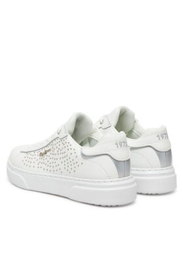 Pepe Jeans Sneakersy Eaton Gala PLS00039 Biały. Kolor: biały. Materiał: skóra