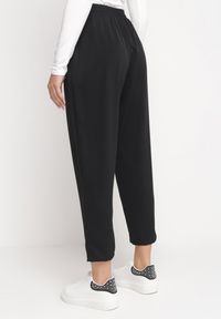 Born2be - Czarne Spodnie z Gumką w Pasie Ściągane Troczkiem i z Kieszeniami Maylai. Kolor: czarny #4