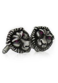 Modini - Spinki do mankietów - głowa lwa z kryształkami A289 #1