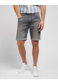 Lee - LEE MĘSKIE SPODNIE JEANSOWE 5 POCKET SHORT WASHED GREY 112349330 L73M015973. Materiał: jeans