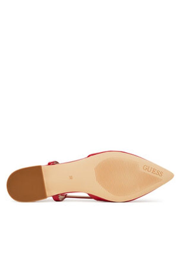 Guess Baleriny FLTFR2 PAF05 Czerwony. Kolor: czerwony. Materiał: skóra
