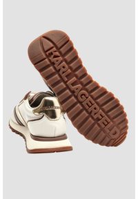 Karl Lagerfeld - KARL LAGERFELD Biało-brązowe damskie sneakersy KAIRO NFT Peep, Rozmiar 40. Okazja: na co dzień. Kolor: biały #4