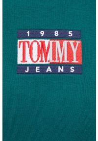 Tommy Jeans Bluza DM0DM12372.PPYY męska kolor zielony z kapturem gładka. Okazja: na co dzień. Typ kołnierza: kaptur. Kolor: zielony. Materiał: bawełna, dzianina. Wzór: gładki. Styl: casual #5