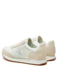 Calvin Klein Jeans Sneakersy Runner Laceup Low Mix Mg YW0YW01798 Biały. Kolor: biały. Materiał: zamsz, skóra