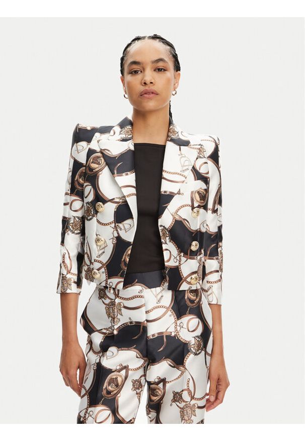 Babylon Marynarka S00704 Biały Regular Fit. Kolor: biały. Materiał: syntetyk