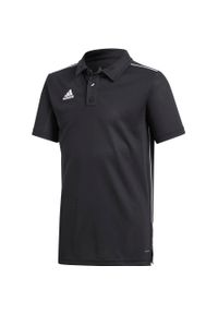 Adidas - Koszulka polo spiłkarska dla dzieci adidas Core 18 Polo JUNIOR. Typ kołnierza: polo. Kolor: czarny