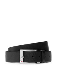 TOMMY HILFIGER - Tommy Hilfiger Pasek Męski New Aly Belt AM0AM08363 Czarny. Kolor: czarny. Materiał: skóra #1