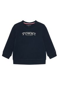 TOMMY HILFIGER - Tommy Hilfiger Dres Monotype KN0KN02162 Niebieski Wide Leg. Kolor: niebieski. Materiał: bawełna #4