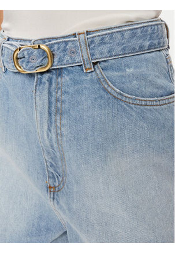 TwinSet - TWINSET Szorty jeansowe 241TT2392 Niebieski Straight Fit. Kolor: niebieski. Materiał: bawełna