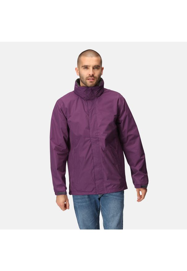 Regatta - Kurtka robocza męska Ardmore. Kolor: fioletowy. Sezon: zima. Sport: turystyka piesza