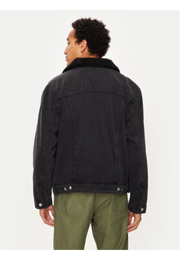 SCHOTT N.Y.C. Kurtka jeansowa TRUCKSHERPA Szary Regular Fit. Kolor: szary. Materiał: bawełna