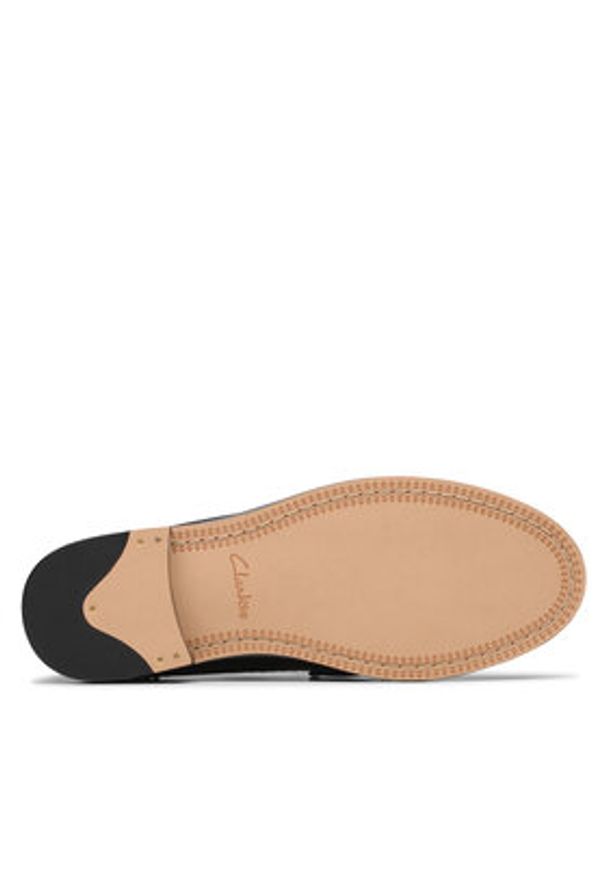 Clarks Mokasyny Straven Edge 26181277 Czarny. Kolor: czarny. Materiał: skóra