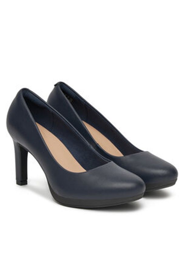Clarks Czółenka Ambyr Joy 261626674 Granatowy. Kolor: niebieski. Materiał: skóra