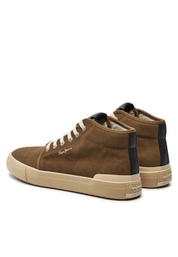 Pepe Jeans Sneakersy Ben Top PMS31051 Zielony. Kolor: zielony. Materiał: zamsz, skóra