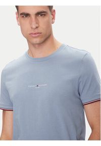 TOMMY HILFIGER - Tommy Hilfiger T-Shirt Logo MW0MW32584 Błękitny Regular Fit. Kolor: niebieski. Materiał: bawełna #3