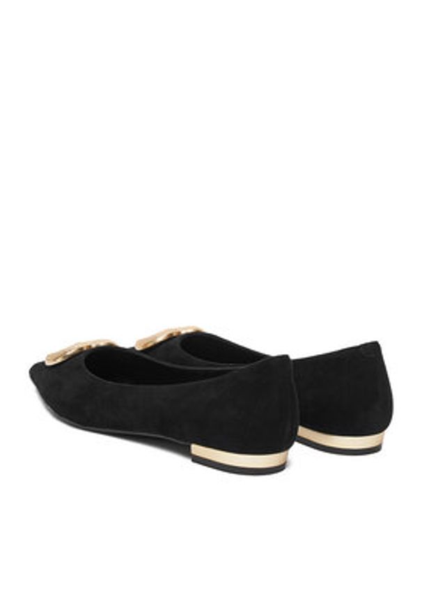 Eva Minge Baleriny EO-ELLA-1750-1-2 Czarny. Kolor: czarny. Materiał: zamsz, skóra