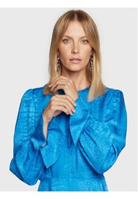 TwinSet - TWINSET Sukienka koszulowa 222TT2122 Niebieski Regular Fit. Kolor: niebieski. Materiał: wiskoza. Typ sukienki: koszulowe #3