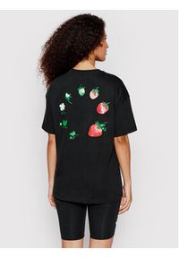 Converse T-Shirt Strawberry 10023938-A01 Czarny Relaxed Fit. Kolor: czarny. Materiał: bawełna