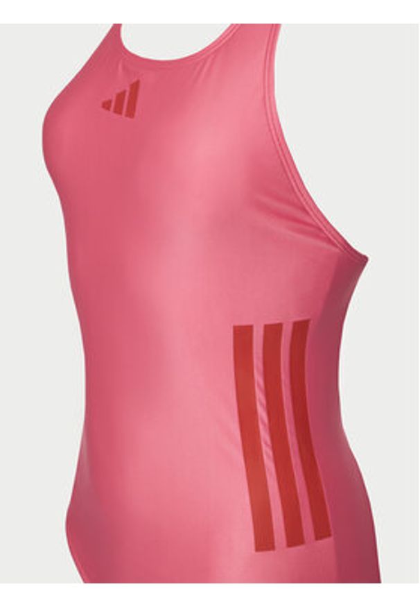 Adidas - adidas Strój kąpielowy 3-Stripes JP0139 Różowy. Kolor: różowy. Materiał: syntetyk