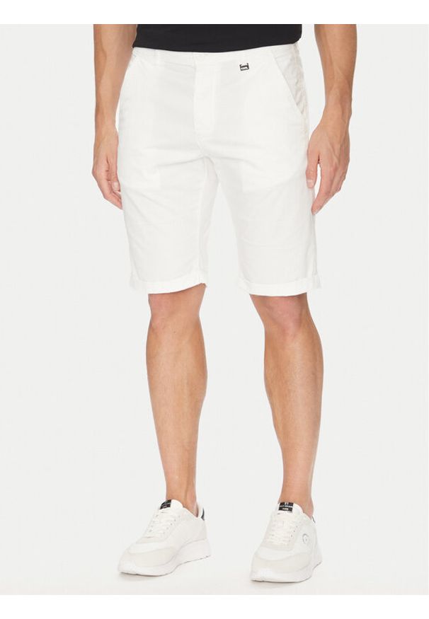 Karl Lagerfeld - KARL LAGERFELD Szorty materiałowe 265812 552829 Biały Regular Fit. Kolor: biały. Materiał: bawełna