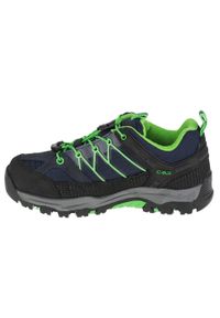 Buty turystyczne dziecięce CMP Rigel Low Trekking Shoe WP. Kolor: zielony, czarny, wielokolorowy. Sport: turystyka piesza