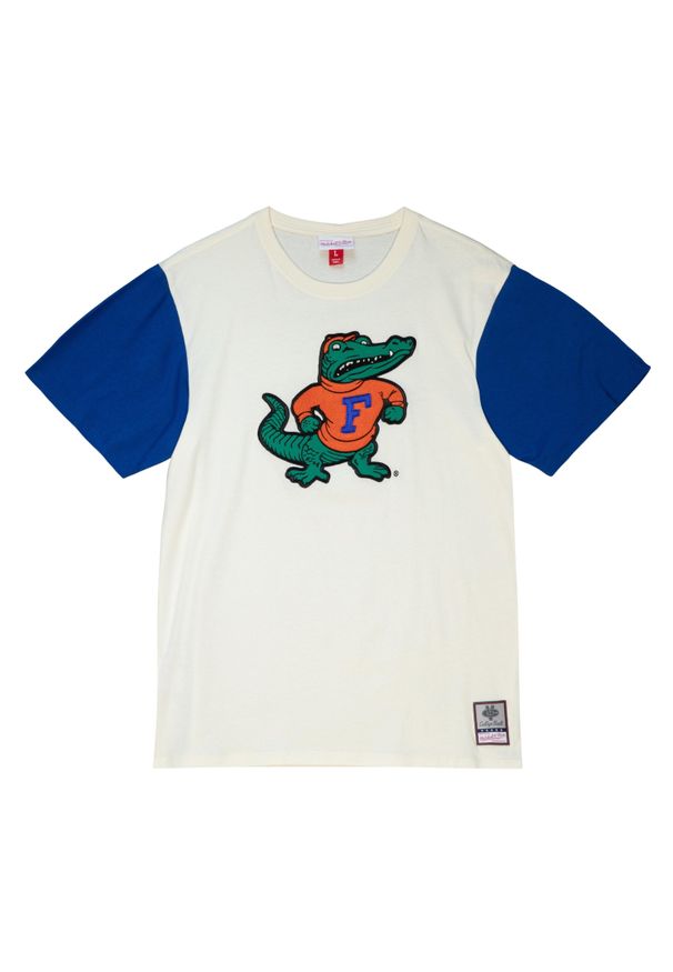 Mitchell & Ness - Koszulka Florida Gators University Of Florida. Kolor: biały, beżowy, wielokolorowy. Materiał: bawełna. Sport: koszykówka