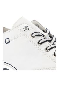 Półbuty damskie Rieker, cholewka skóra naturalna klasyczne sznurowanie i lekka elastyczna podeszwa zapewniają komfort, białe, 55901-80. Okazja: na co dzień. Zapięcie: sznurówki. Kolor: biały. Materiał: skóra. Szerokość cholewki: normalna. Styl: klasyczny #4