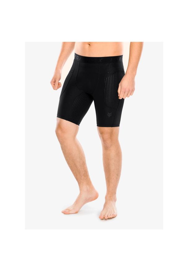 FOX - Spodenki rowerowe męskie Fox Tecbase Compression Short. Kolor: czarny. Sport: kolarstwo