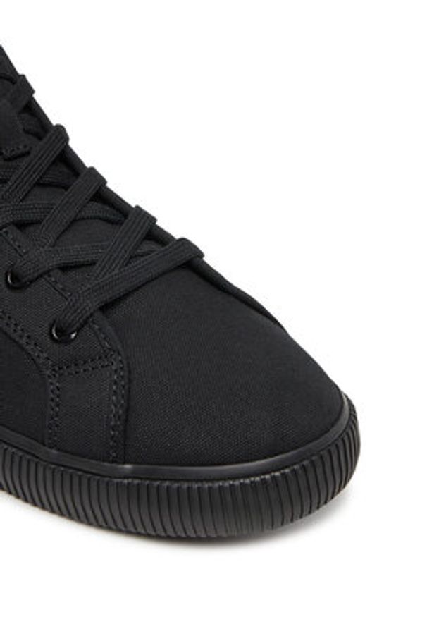 Calvin Klein Jeans Sneakersy Ess Vulc Mid Mg Canvas YM0YM01210 Czarny. Kolor: czarny. Materiał: materiał