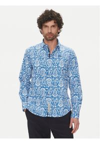 La Martina Koszula Aspen MAC003 PP719 Niebieski Regular Fit. Kolor: niebieski. Materiał: bawełna #1